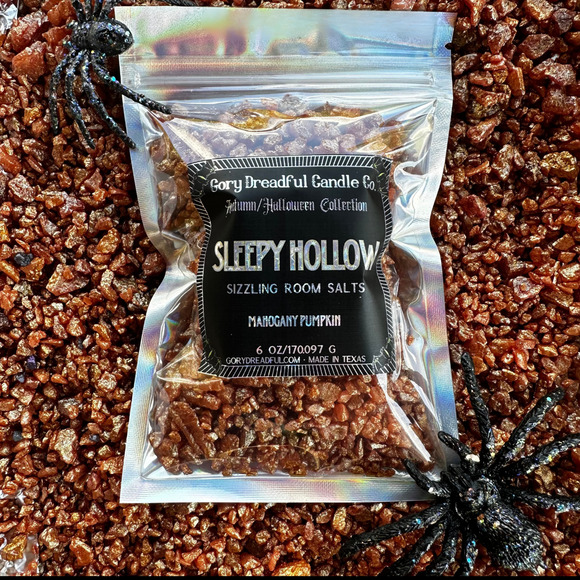Sleepy  Hollow Sizzling Room Salt Crystal Potpourri: Mahogany Pumpkin Scent - Picture 5 of 10